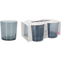 Vaso de pinta azul, vidrio 34 cl LAV, pack 4 uds