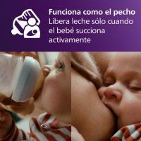 Biberón 125 ml + chupete ultra air 0-6m AVENT, set 1 ud