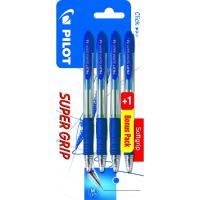 Boligrafo retractil supergrip azul PILOT, 4 uds Boligrafo retractil supergrip azul PILOT, 4 uds