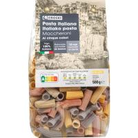 Maccheroni 5 colori EROSKI, paquete 500 g