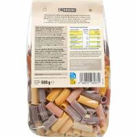 Maccheroni 5 colori EROSKI, paquete 500 g