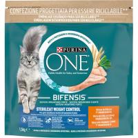 Pienso de pollo para gato esterilizado ONE, saco 1,5 kg