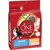 Alimento de pollo perro mediano/max junior ONE, saco 2,5 kg