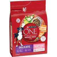 Alimento de salmón perro mediano/max ONE DELICATE, saco 2,5 kg