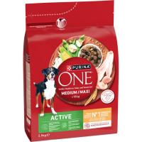 Alimento de pollo para perro mediano/max ONE ACTIVE, saco 2,5 kg