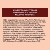 Alimento de buey para perro med/max adulto ONE, saco 2,5 kg