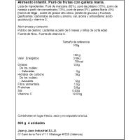 Pure de 4 frutas con galleta BE PLUS, pack 4x200 g