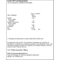 Leche botella semidesnatada KAIKU, botella 1,5 litros