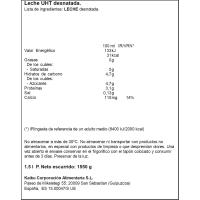 Leche botella desnatada KAIKU, botella 1,5 litros