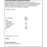 Gildas de anchoa AGUINAMAR, 6 uds, bandeja 180 g