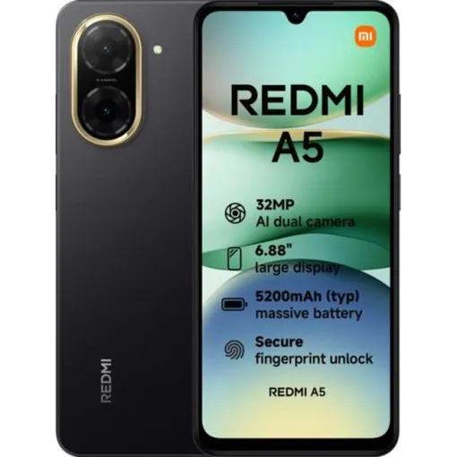 Smartphone libre negro medianoche 3+64 GB, Redmi A5 XIAOMI Smartphone libre negro medianoche 3+64 GB, Redmi A5 XIAOMI