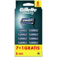 Cargador de afeitar GILLETTE MACH3, pack 7+1 ud