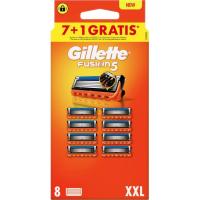 Cargador de afeitar GILLETTE FUSION 5, pack 7+1 ud