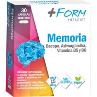Bacopa, ashwagandha (Memoria) en cápsulas +FORM, caja 30 uds