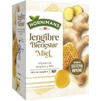 Infusión de jengibre y miel HORNIMANS BIENESTAR, caja 15 uds