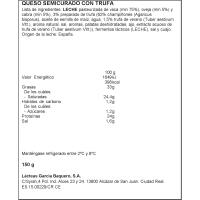 Queso semicurado trufa GARCÍA BAUQERO, cuña 150 g