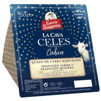 Queso curado de cabra la cava Celes GARCÍA BAQUERO, cuña 250 g