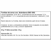 Tortitas de arroz con arándanos bio HIPP, bolsa 30 g