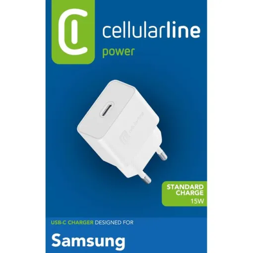 Cargador de red blanco 15w puerto c2c CELLULAR LINE
