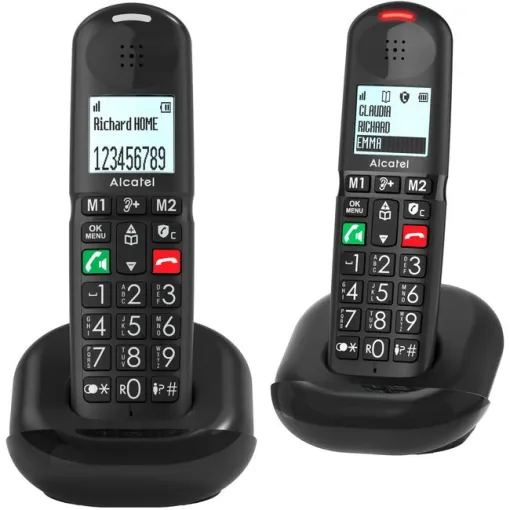 Teléfono inalámbrico Dúo negro, XL685 ALCATEL Teléfono inalámbrico Dúo negro, XL685 ALCATEL