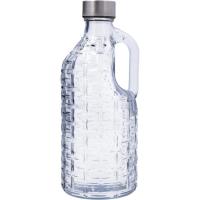 Botella Calypso, de vidrio transparente, tapón en inox QUID, 1 litro