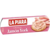 Crema de jamón de york LA PIARA, pack 3x75 g
