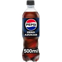 Refresco de cola sin azúcar PEPSI, botellín 50 cl