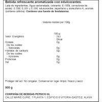 Refresco de cola sin azúcar PEPSI, botellín 50 cl