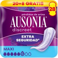 Compresas de incontinencia maxi AUSONIA DISCREET, paquete 28 uds