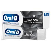Dentífrico 3dw luxe carbon ORAL-B, tubo 75 ml