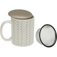 Taza de infusiones con filtro de acero ino y tapa VERSA, 1 ud