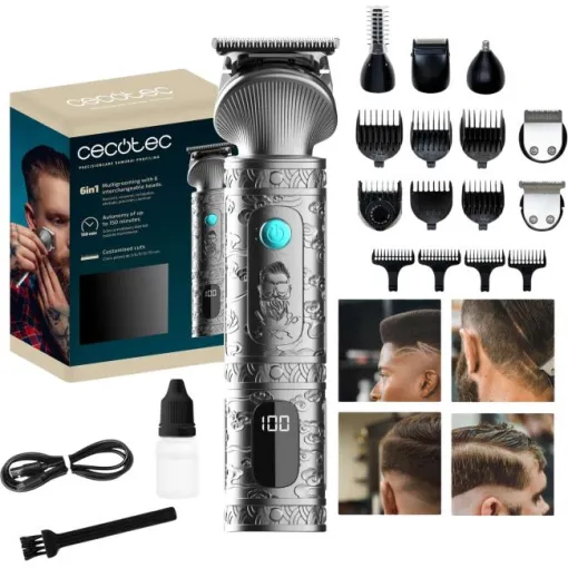 Multigrooming, 6 cabezales, 10 peines, 170 min autonomía CECOTEC