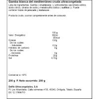 Gamba blanca al vacío skin DELFÍN, bandeja 200 g