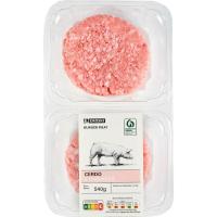 Burger meat de cerdo EROSKI, bandeja 540 g