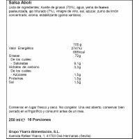 Salsa alioli YBARRA, bocabajo 250 ml