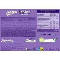 Tender de choclate con leche MILKA, caja 148 g