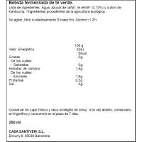 Kombucha original bio SANTIVERI, botella 250 ml