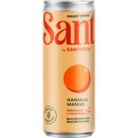 Refresco Sant de naranja y mango SANTIVERI, lata 330 ml