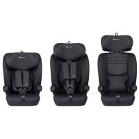 Silla de auto Eros i-Size (76 a 150 cm) negra BEBE CONFORT Instalación con el cinturón del vehículo. Protección contra impactos laterales, ajuste automático del reposacabezas con una sola mano en 11 posiciones, asiento acolchado y reposabrazos integrado