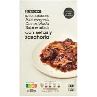 Rabo estofado con setas EROSKI, bandeja 350 g