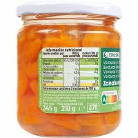 Zanahoria en rodajas EROSKI, frasco 210 g