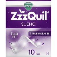 Tiras nasales para ronquidos ZZZQUIL, caja 10 uds
