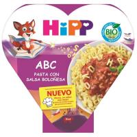 Pasta de letras a la boloñesa HIPP, tarrina 250 g