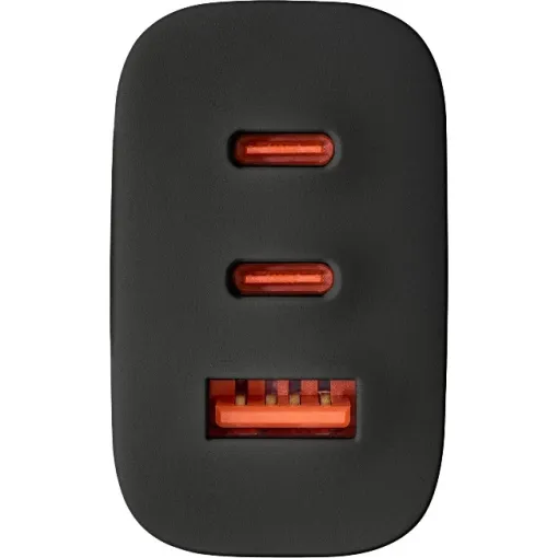 Cargador BUD de pared ultrarápido, 65W con 3 puertos: 2 USB-C 1 USB-A, NGS