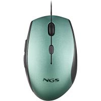 Ratón ergonómico con cable y botones silenciosos con adaptador USB a tipo C, NGS