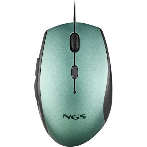 Ratón ergonómico con cable y botones silenciosos con adaptador USB a tipo C, NGS Ratón ergonómico con cable y botones silenciosos con adaptador USB a tipo C, NGS