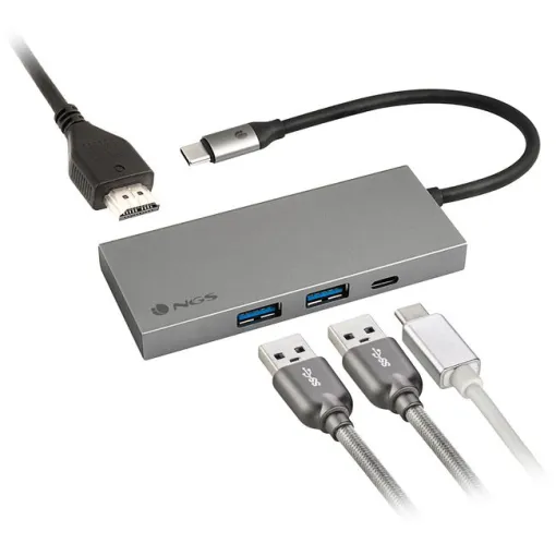 Adaptador multipuerto USB-C con USB3.0, USB-C con carga PD, HDMI, NGS