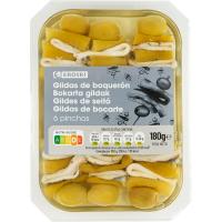 Gildas de boquerón EROSKI, 6 uds, bandeja 180 g