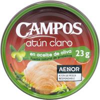 Atún claro en aceite de oliva CAMPOS, lata 150 g