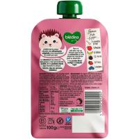 BLEDINA jogurt eta fruitu gorri poltsatxoa, doypack-a 100 g